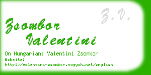 zsombor valentini business card